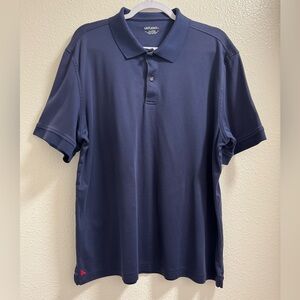 UNTUCKit Polo Shirt Button Front Short Sleeve Regular Fit Cotton Blue Mens XL
